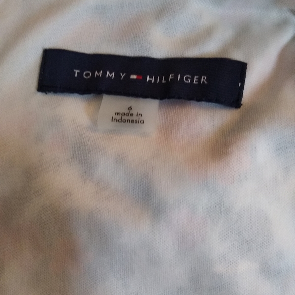 Tommy Hilfiger Floral Wrap Dress Sleeveless V-Neck Fit & Flare Pink Orange Size - Picture 11 of 12